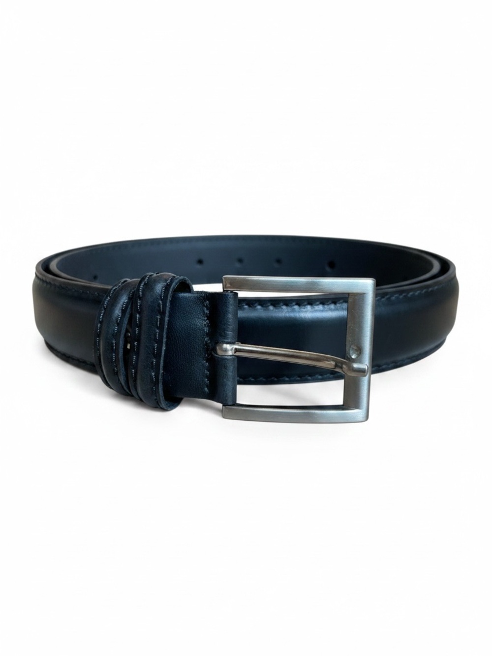 Diego Toscani Mens Belt US Sz 44 European 110/125 Black Leather Made In Italy